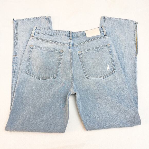 GRLFRND Harlow High Rise Boot Slit Split Hem Light Wash Denim Jeans Size 29 - Picture 8 of 9